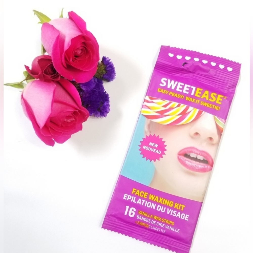 🍒 new Sweetease Face Waxing Strips Wax Kit Hair Removal Beauty Salon Quality
